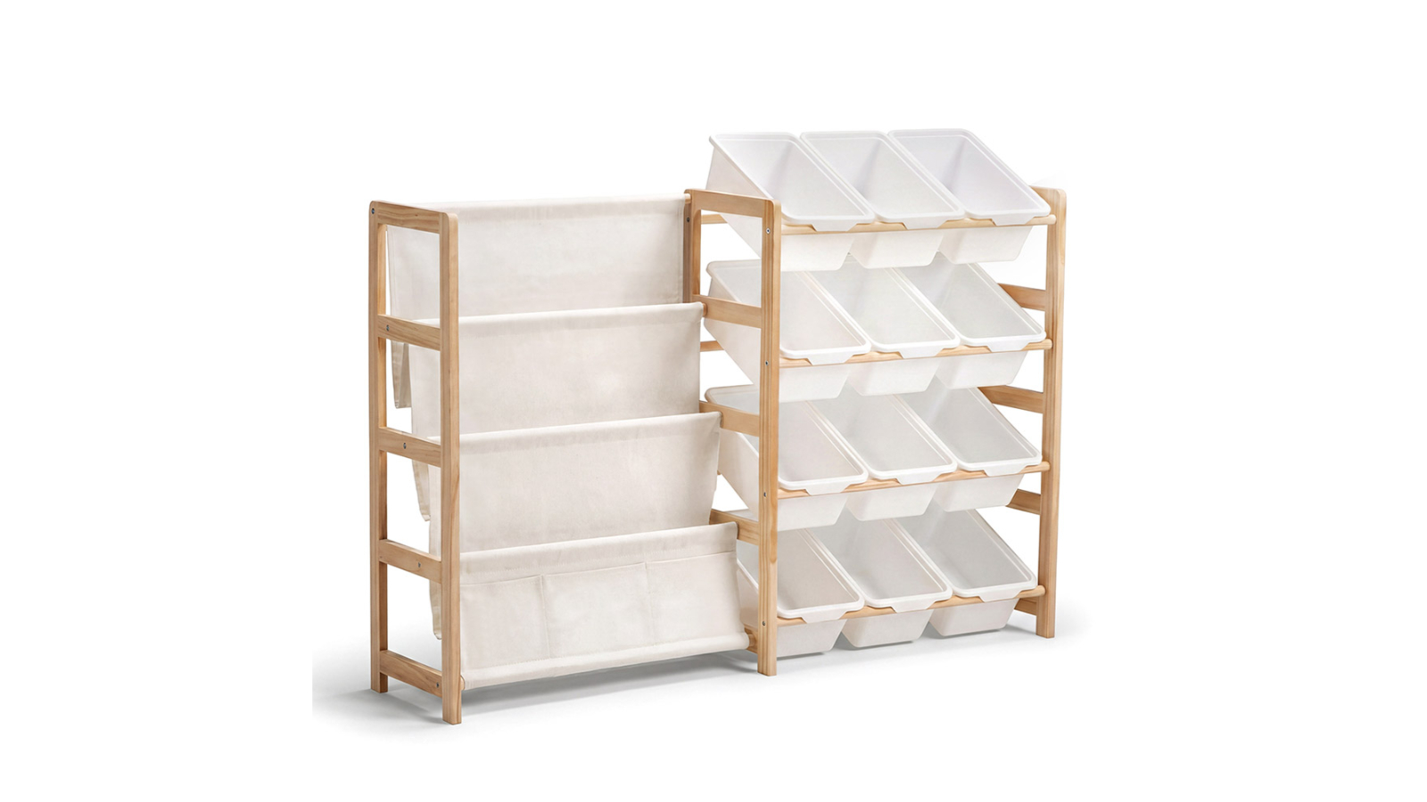 PlayPals 12 Toy Storage Organizer with Bin