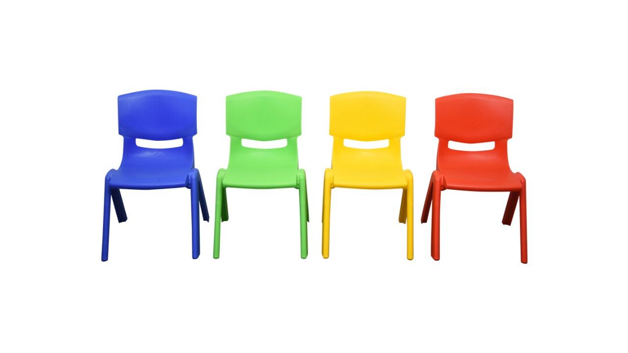 HelloDeal 10 Piece New Kids Plastic Chair in Mixed Colours
