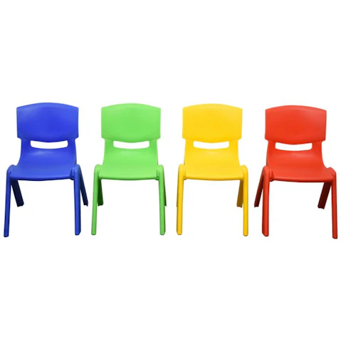 HelloDeal 10 Piece New Kids Plastic Chair in Mixed Colours