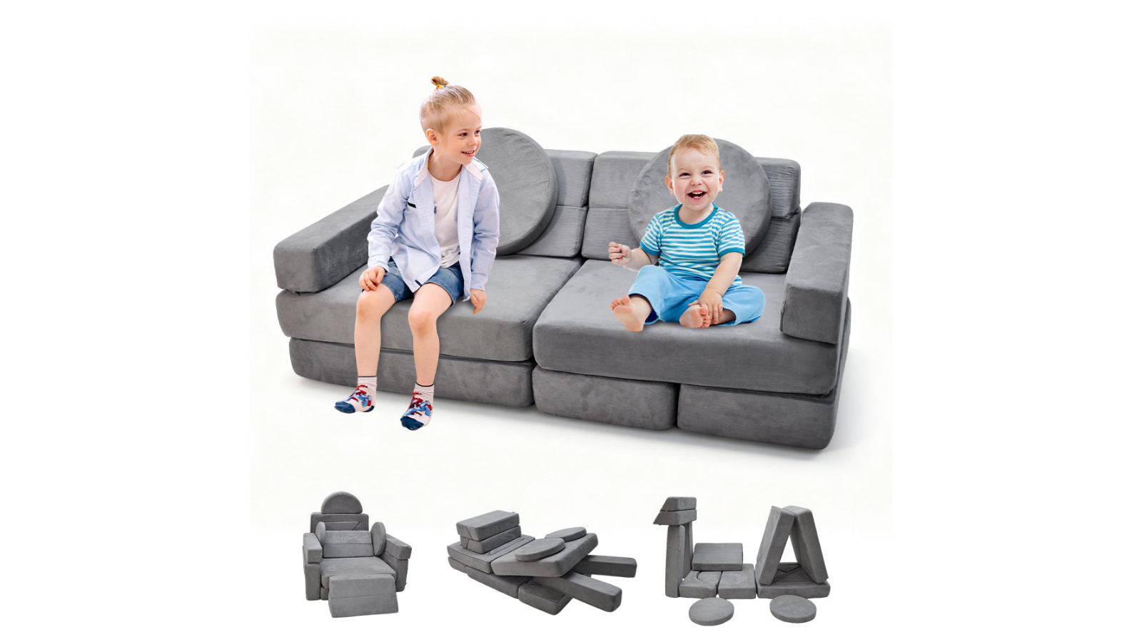 YS 17 Piece Kids Modular Play Sofa