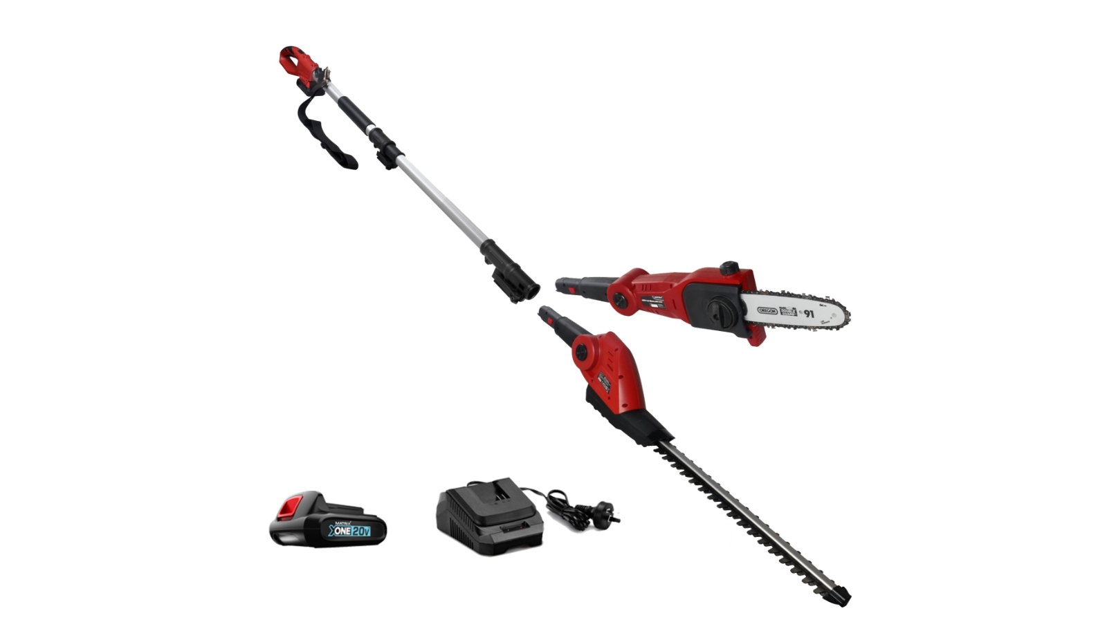 Matrix 20V X-ONE Cordless Lithium Chainsaw and Hedge Trimmer 2in1 Combo