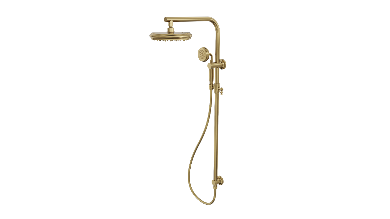 Linsol Klassique Twin Shower Combination - Brushed Brass