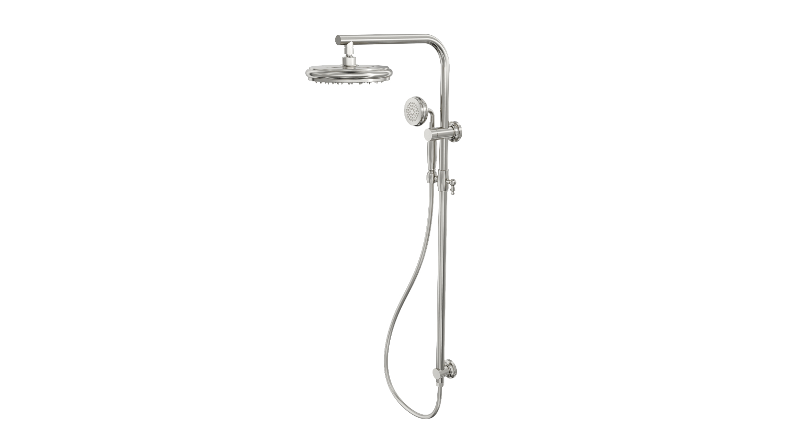 Linsol Klassique Twin Shower Combination - Brushed Nickel