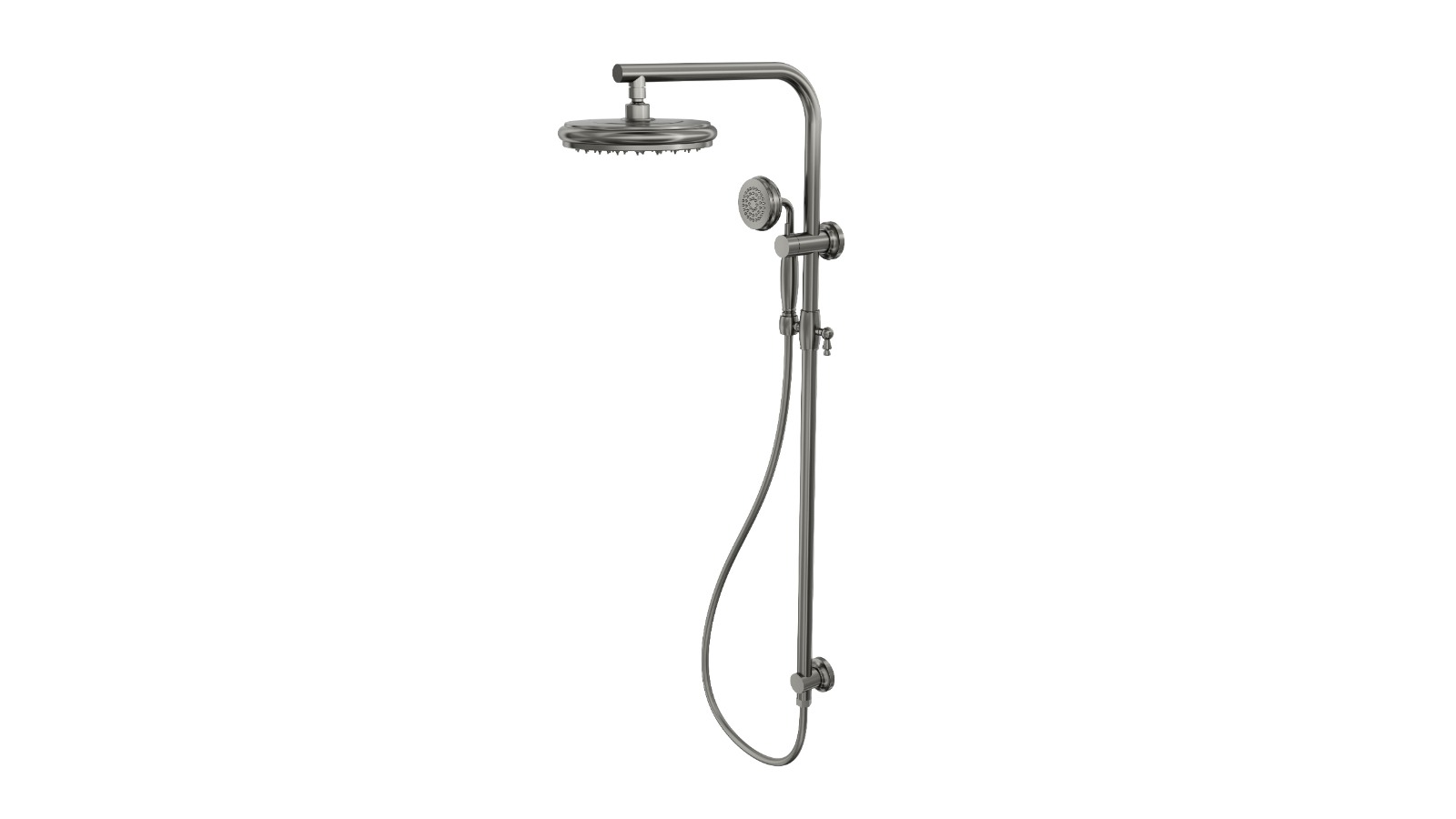 Linsol Klassique Twin Shower Combination - Gunmetal
