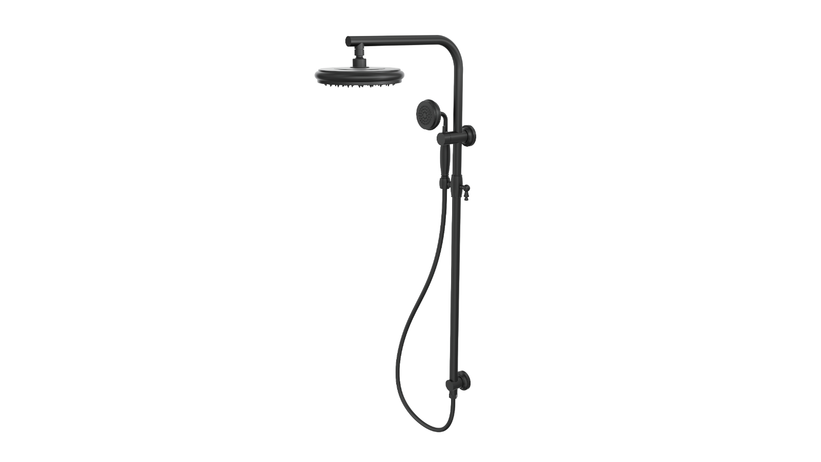 Linsol Klassique Twin Shower Combination - Matte Black