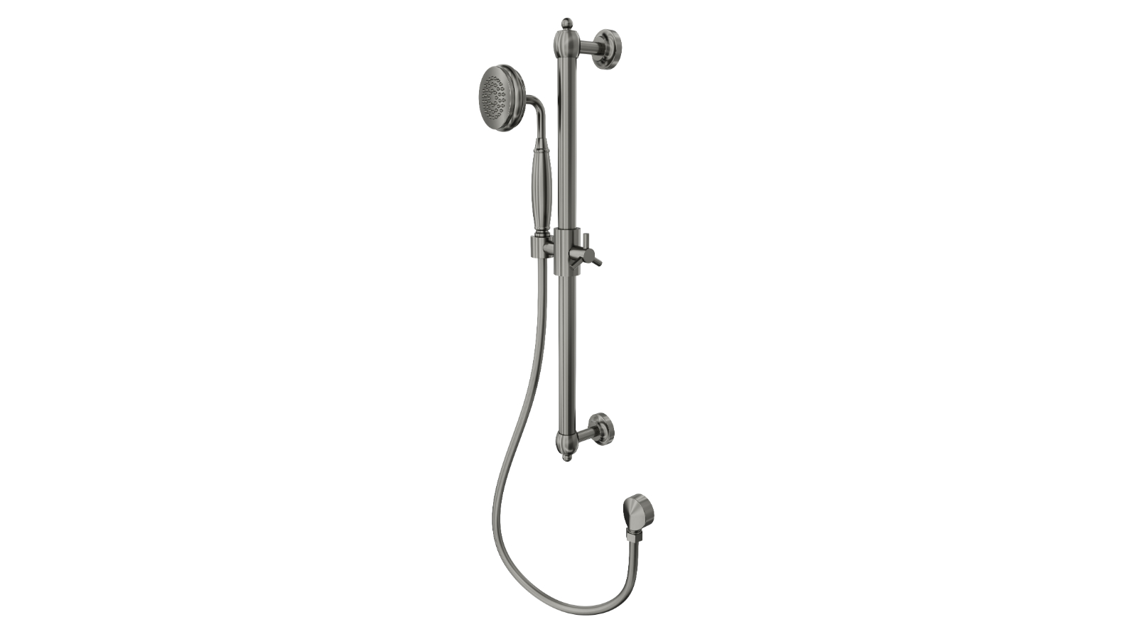 Linsol Klassique Hand Shower with Sliding Rail - Gunmetal