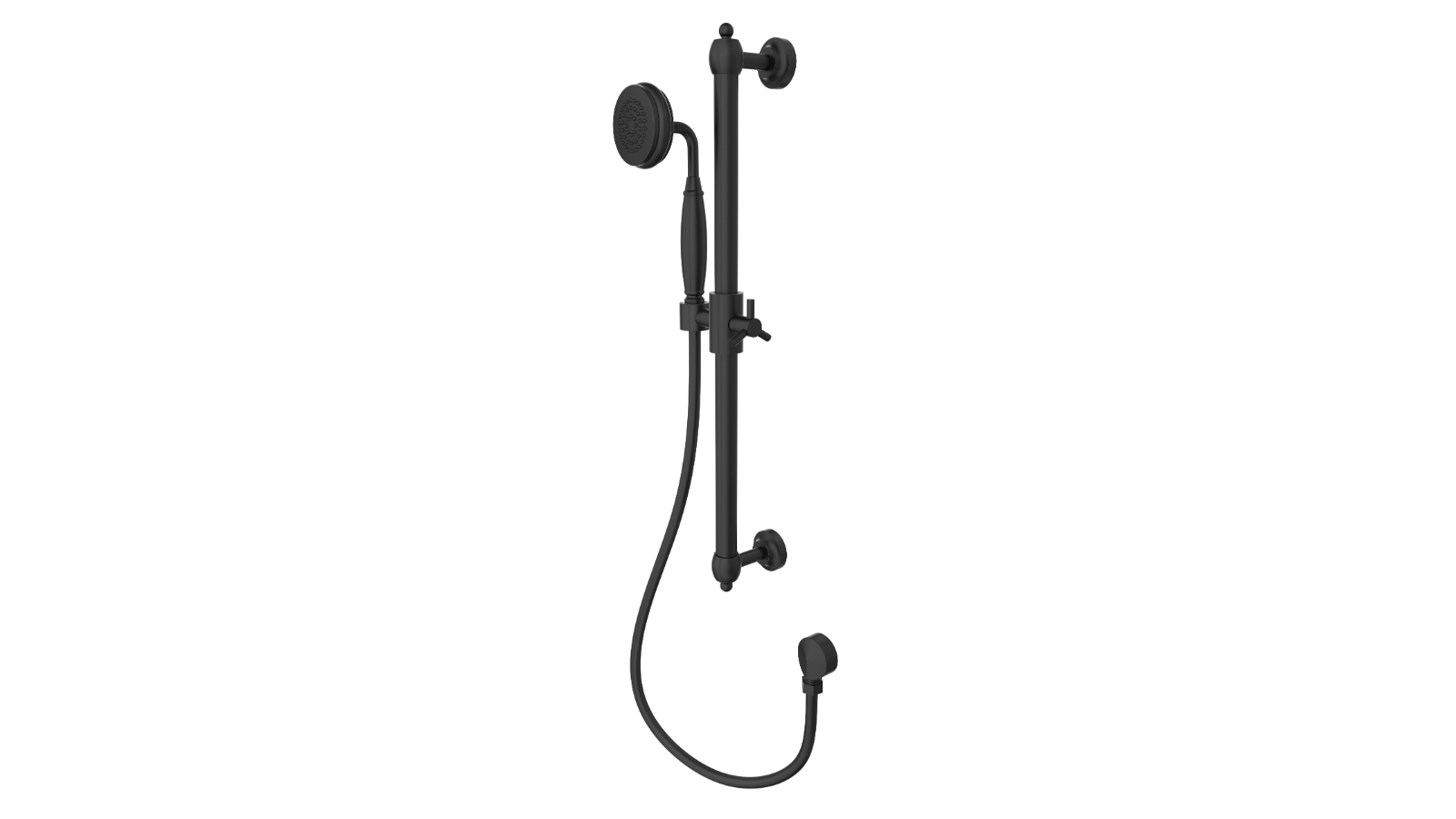 Linsol Klassique Hand Shower with Sliding Rail - Matte Black