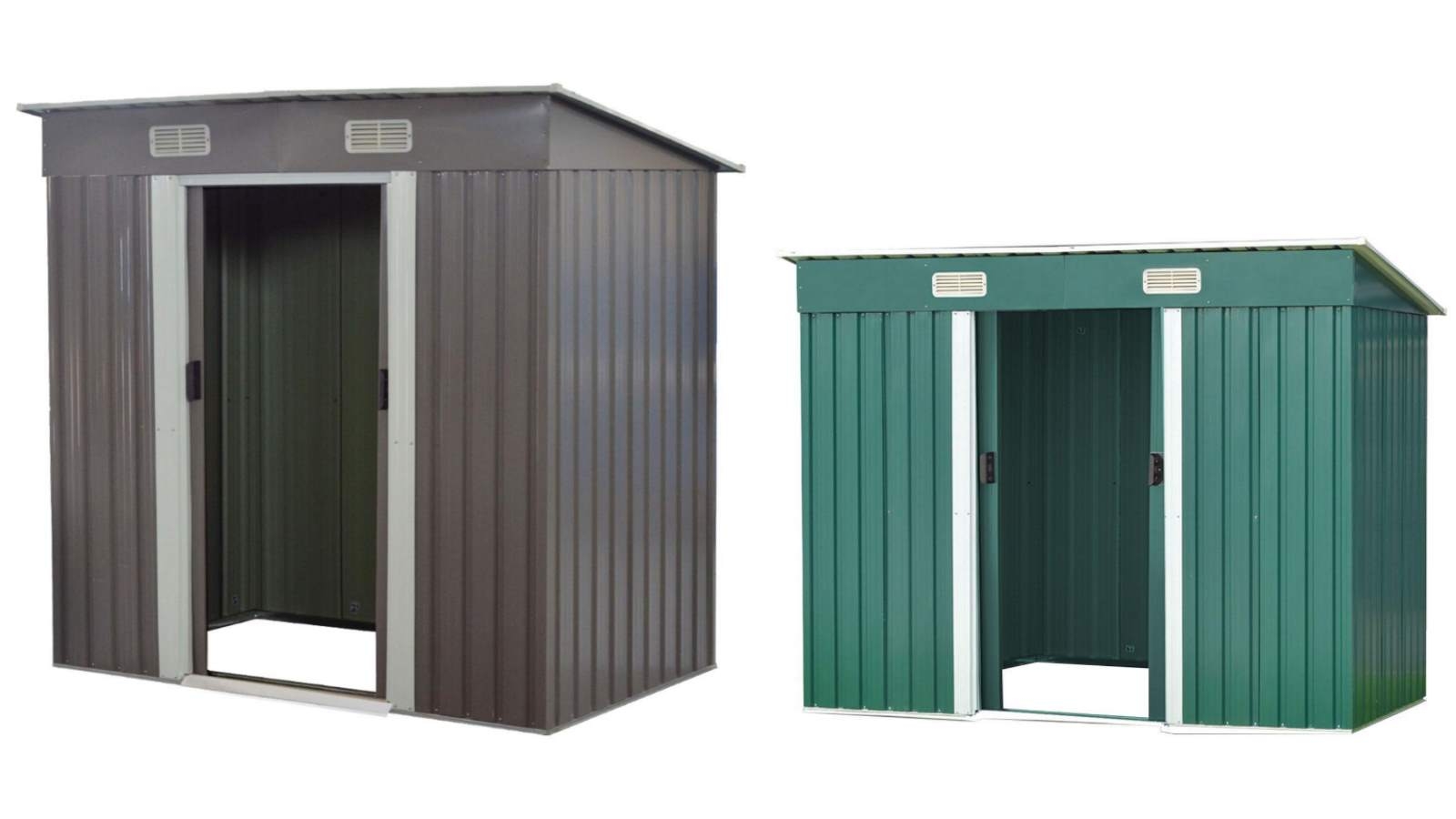 Garden Shed 4ft x 8ft with Base Flat Roof Outdoor Storage