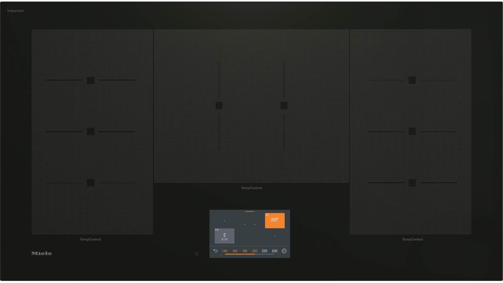 Miele KM 7999 FL 936mm 5 Zone Induction Cooktop with Onset Control