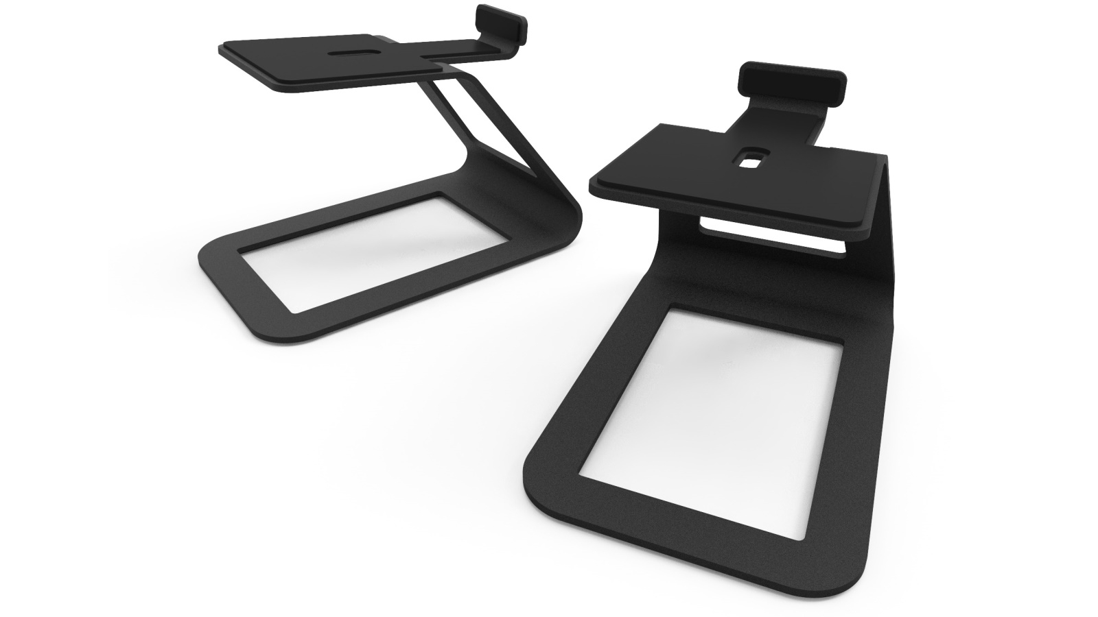 Kanto SE4 Pair of Elevated Desktop Speaker Stands - Black
