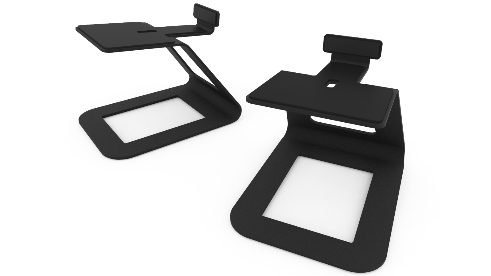 Kanto SE6 Pair of Elevated Desktop Speaker Stands - Black