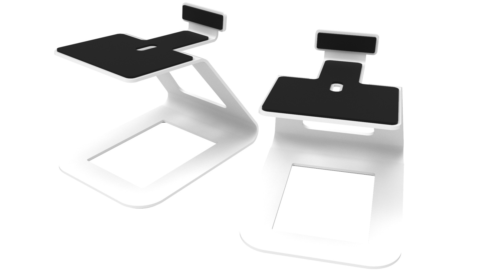 Kanto SE6 Pair of Elevated Desktop Speaker Stands - White