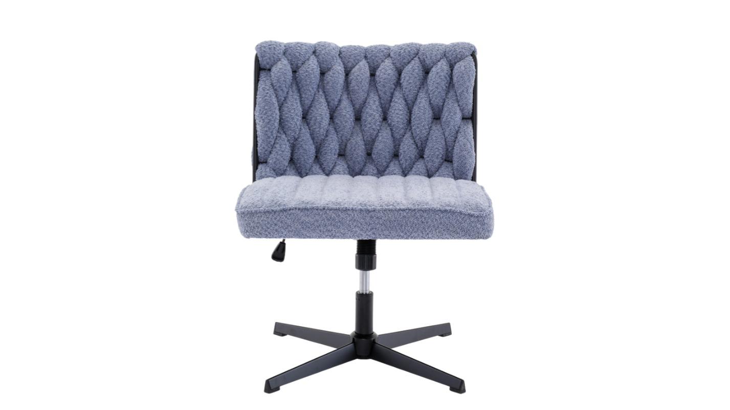 Maestro Furniture Koda Teddy Fabric Vanity Home Office Swivel Chair - Navy Blue