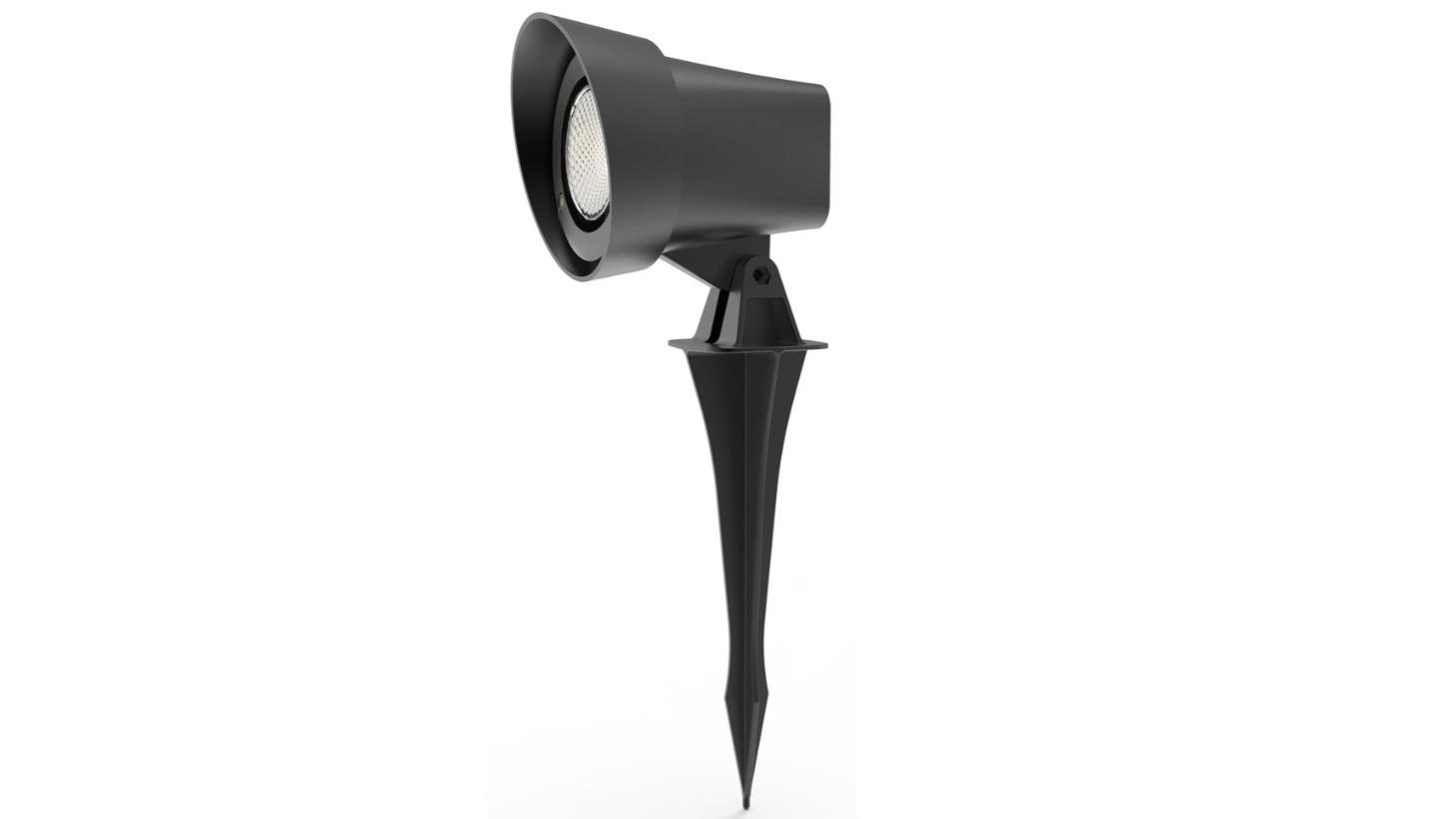 KOLEC 12V LED Adjustable Dark Grey Garden Spike Light 3000K IP65