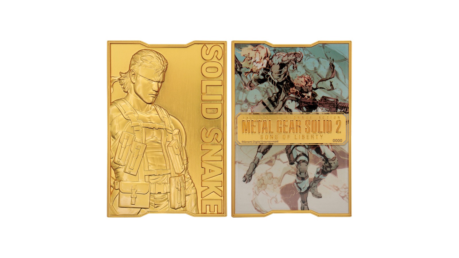 Fanattik 2-Solid Limited Edition Metal Gear 24k Gold Plated Snake Ingot