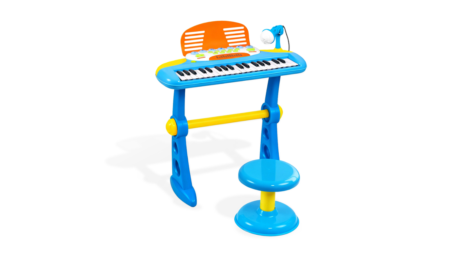 Keezi Kids 37 Keys Electronic Piano Keyboard Set - Blue