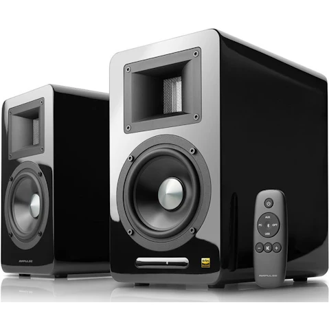 Airpulse A100 Wireless Active Bookshelf Speaker - Black