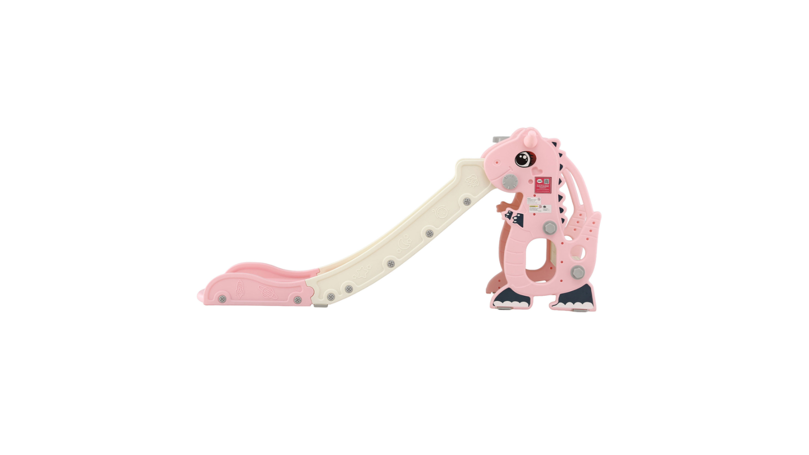 Keezi Kids 125cm Toy Dragon Basketball Hoop Slide - Pink