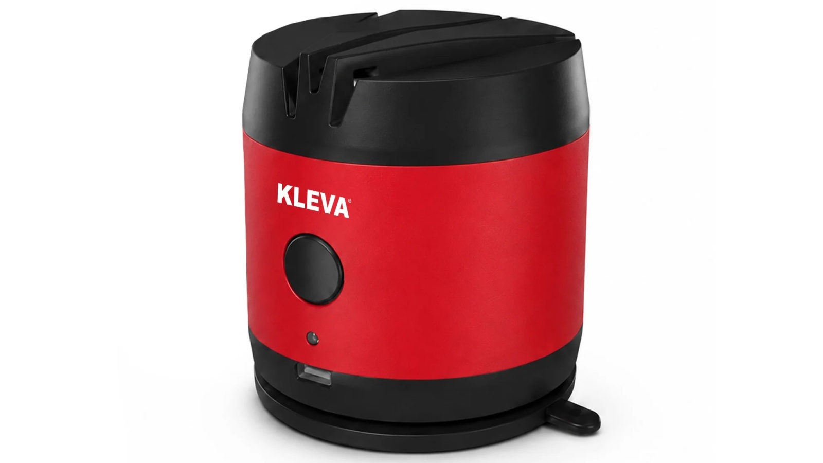 Kleva Electra Electric Sharpener with Dual Slots For Knives and Scissors - Chili Red