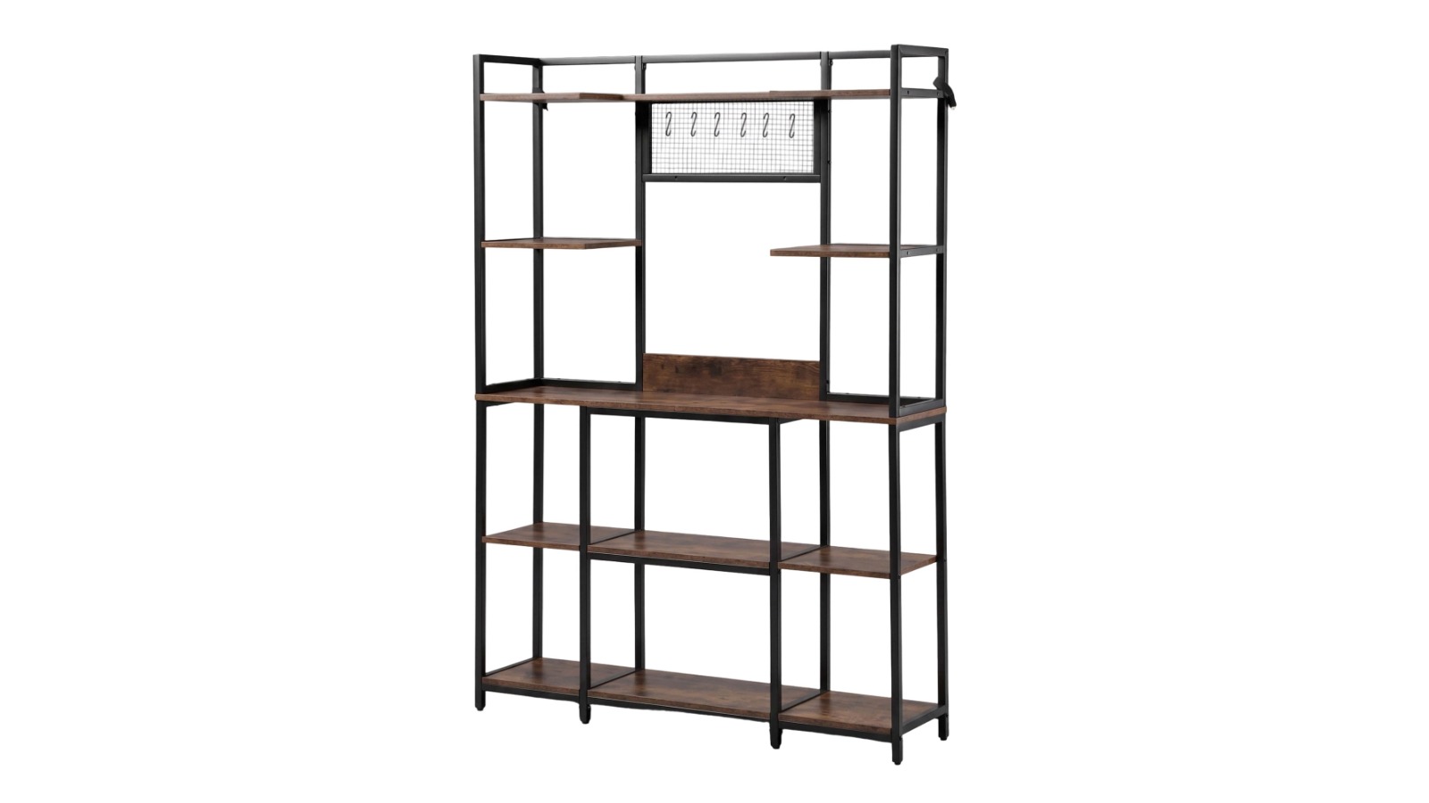 Artiss Kitchen Rack with 6-Hook Microwave Storage Shelf