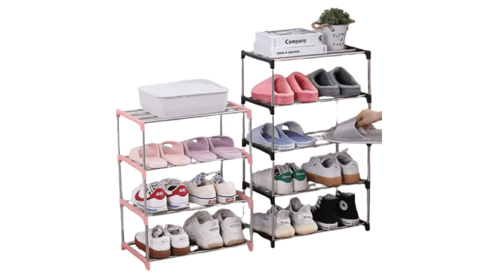 NNETM Galvanized Shoe Shelf Stackable