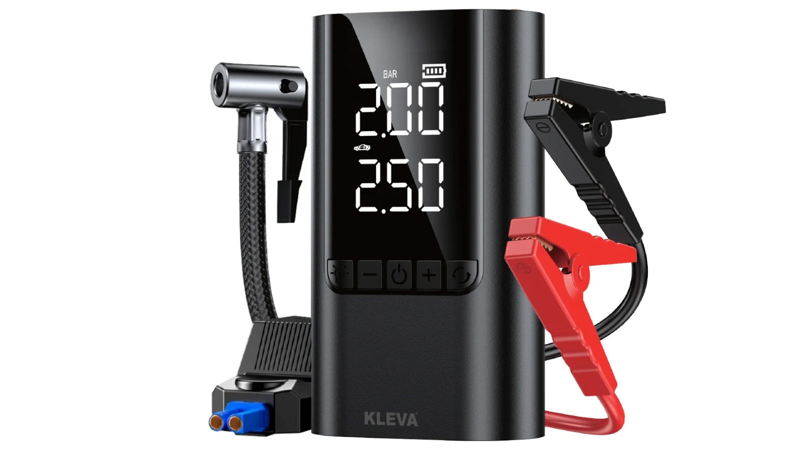 Kleva 6-in-1 Car Jump Starter and Air Compressor 6000mAh Power Bank