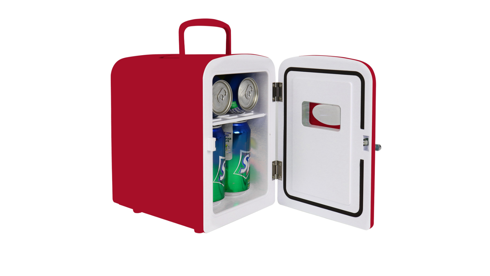 Koolatron 4 Litre Mini Portable Refrigerator with Bluetooth Speaker Red Harvey Norman