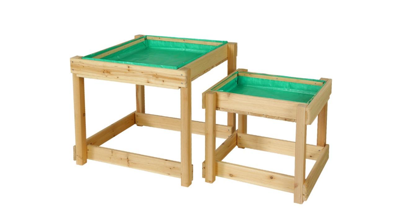 Keezi Wooden Sandbox Kids Sandpit Water Table Outdoor Toy - 101cm