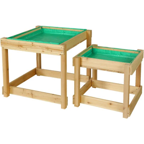 Keezi Wooden Sandbox Kids Sandpit Water Table Outdoor Toy - 101cm