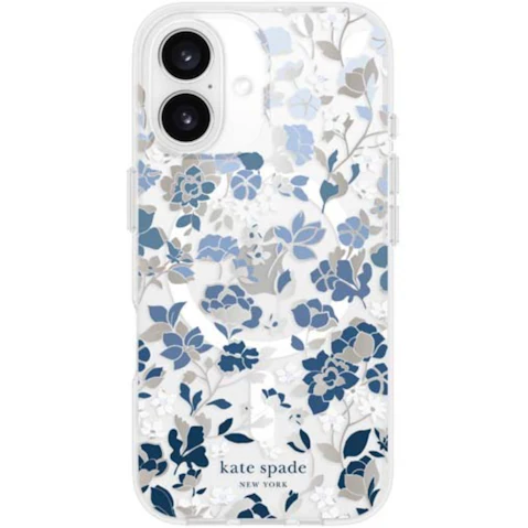 Kate Spade MagSafe Case for iPhone 16 - Flowerbed Blue