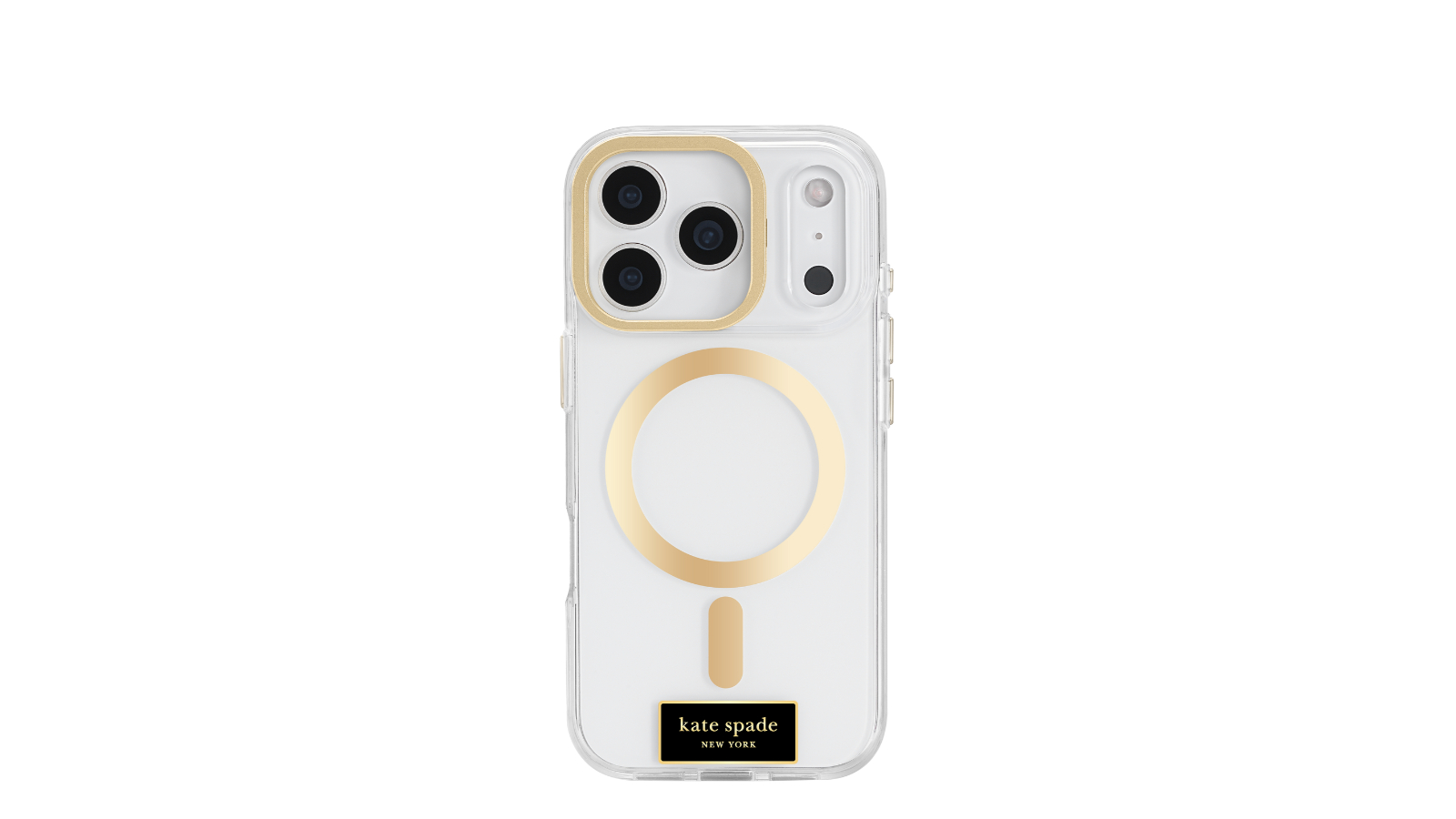 Kate Spade Icon MagSafe Case with Stand iPhone 17 Pro - Clear/Gold