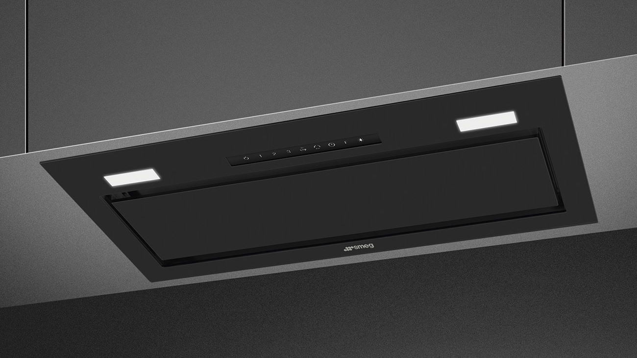 Smeg 60cm Integrated Rangehood Matte Black Harvey Norman