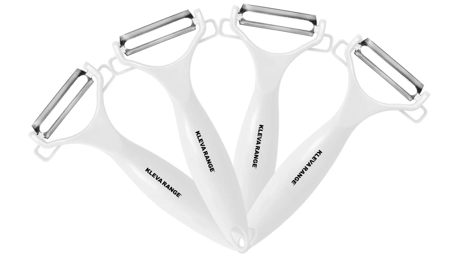 Kleva Pack of 4 Precision Peeler with Ultra Sharp Double-Sided Stainless Steel Blades