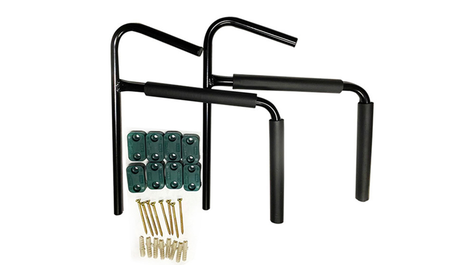 Jacksaqua Set of 2 2 Piece Kayak Carrier Canoe Paddle Surfboard Holder Wall Mount Shelf - Black