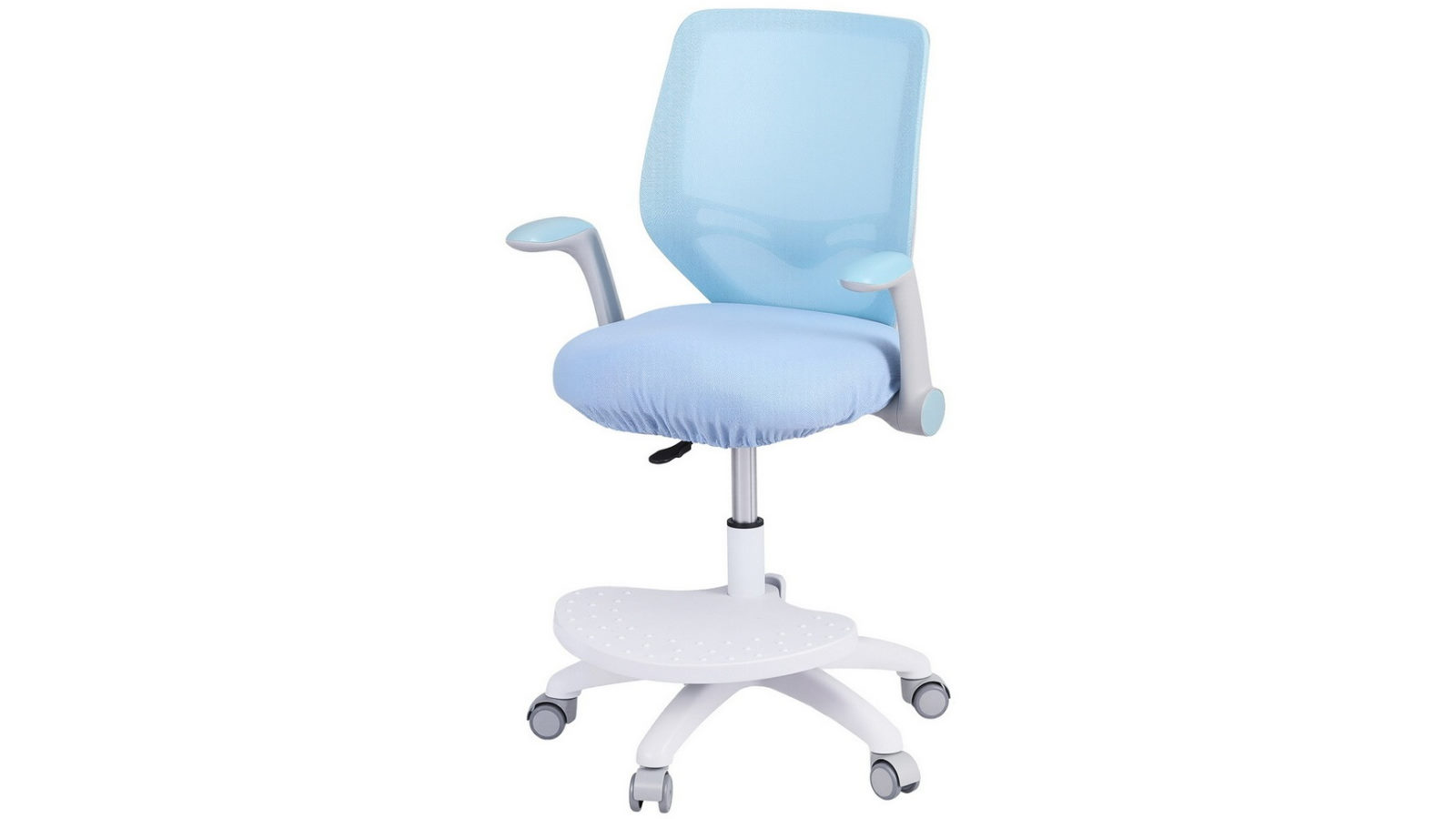 Keezi Kids Ergonomic Study Chair Adjustable with Wheels Footrest - Blue