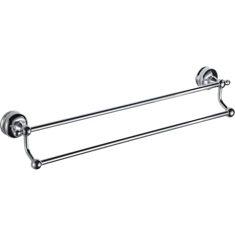 PLD Hampton 800mm Double Towel Rail - Chrome