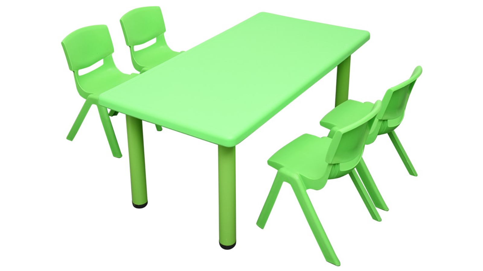 HelloDeal Set of 4 Kids Chair and Rectangle Table - Green
