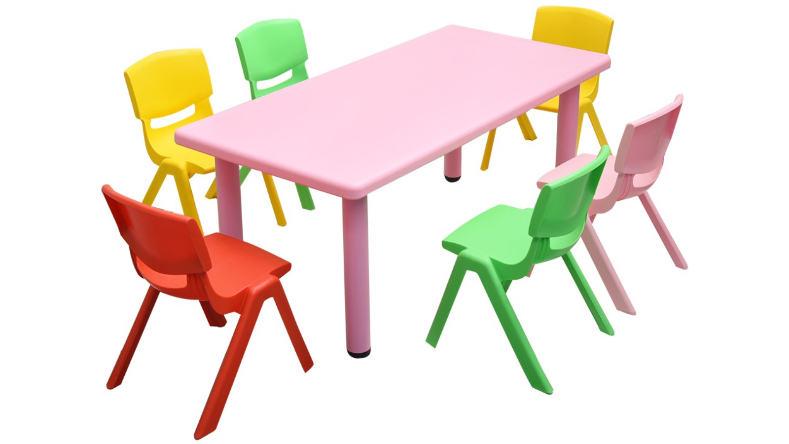 HelloDeal Set of Kids Mixed Chair and Adjustable Rectangle Table