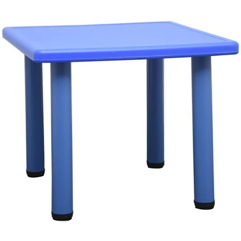 HelloDeal 60 x 60cm Kids Square Playing Study Table - Blue