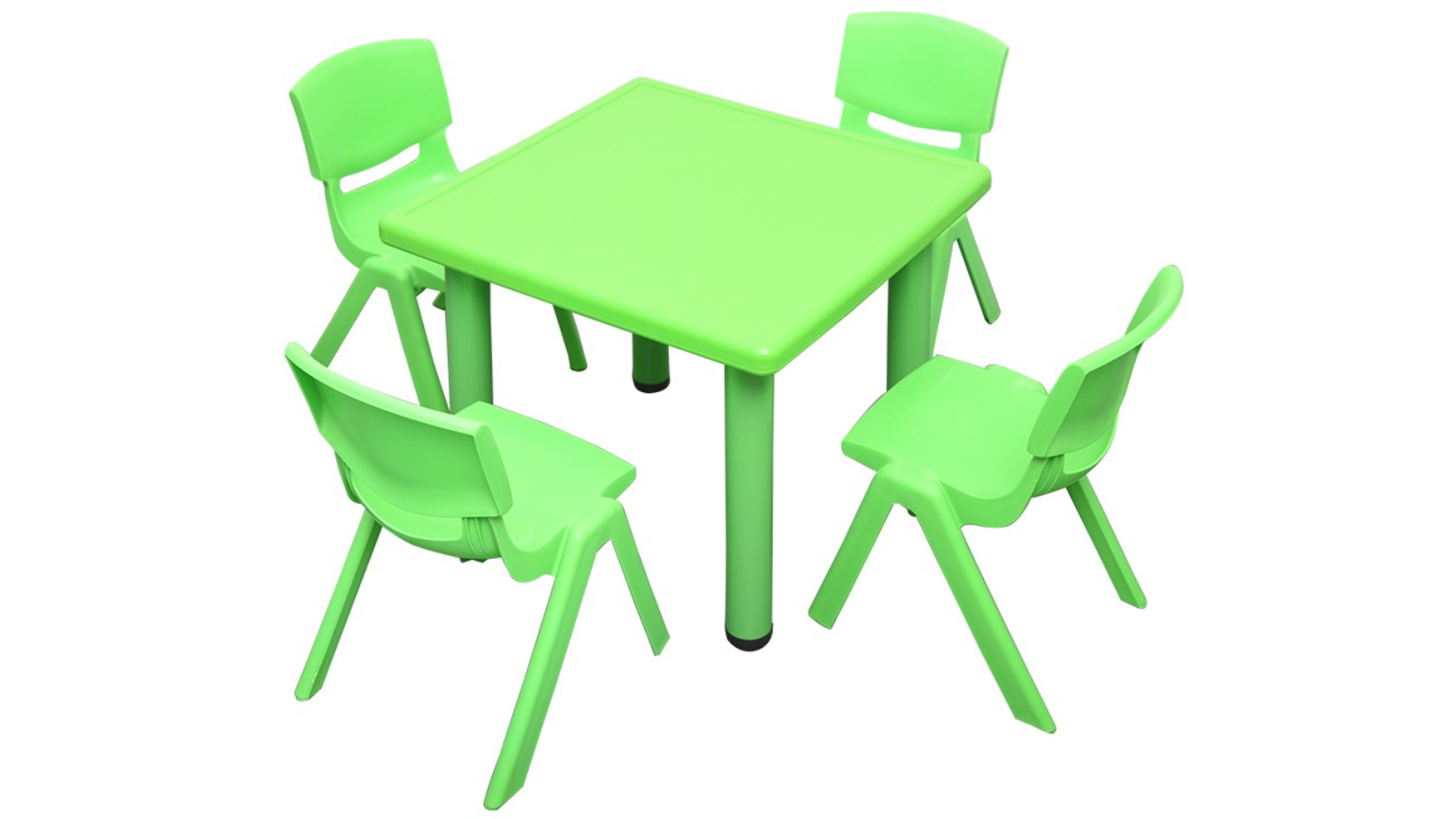 HelloDeal Set of 4 Kids Chair and Square Table - Green