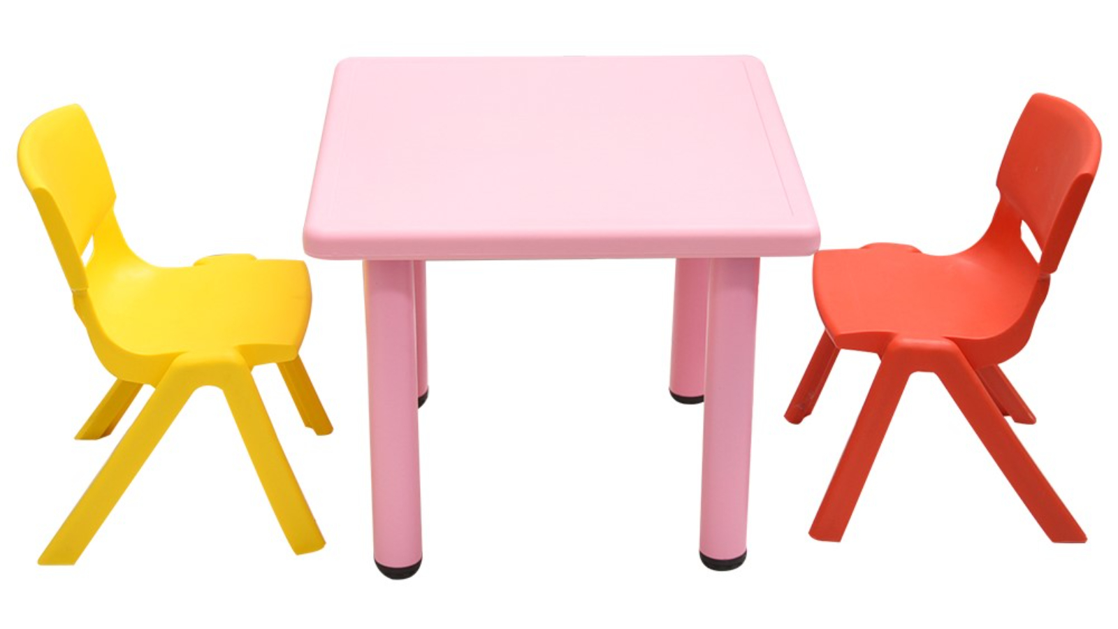 HelloDeal Set of 2 Kids Mixed Chair and Adjustable Square Table - Pink