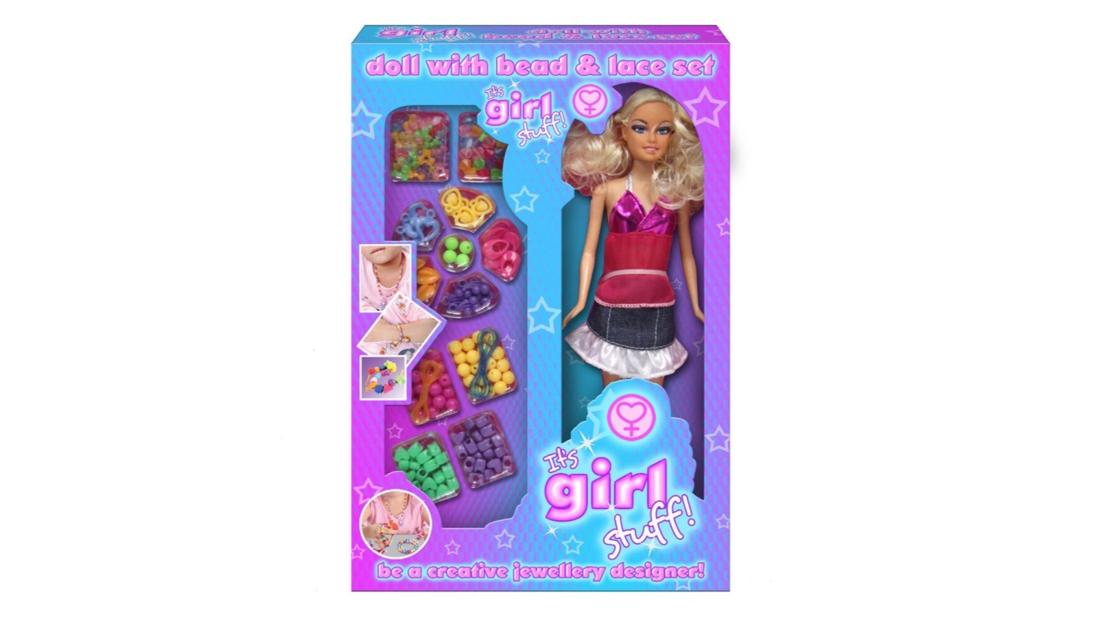 It's Girl Stuff Doll with Bead and Lace Set