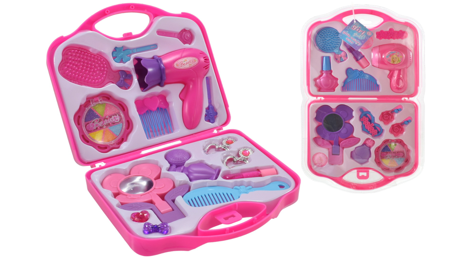 It's Girl Stuff Beauty Vanity Case in Clamshell Harvey Norman