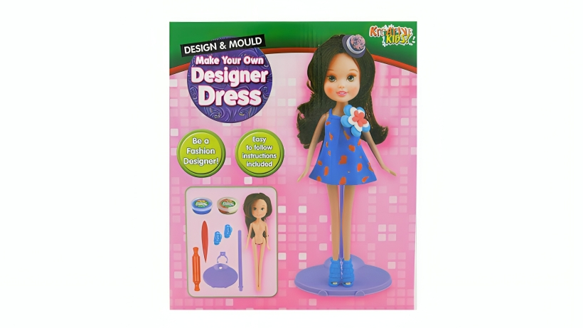 Kandy Toys Make Your Own Designer Dress Doll - Blue