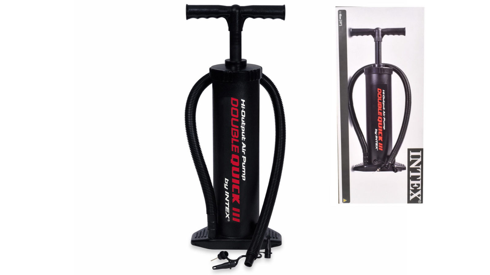 Intex 19inch Double Quick III High Output Hand Pump - Black