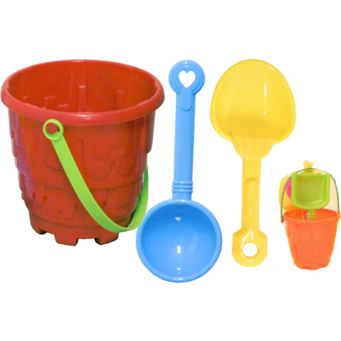 Kandy Toys 4 Piece Round Castle Bucket Set