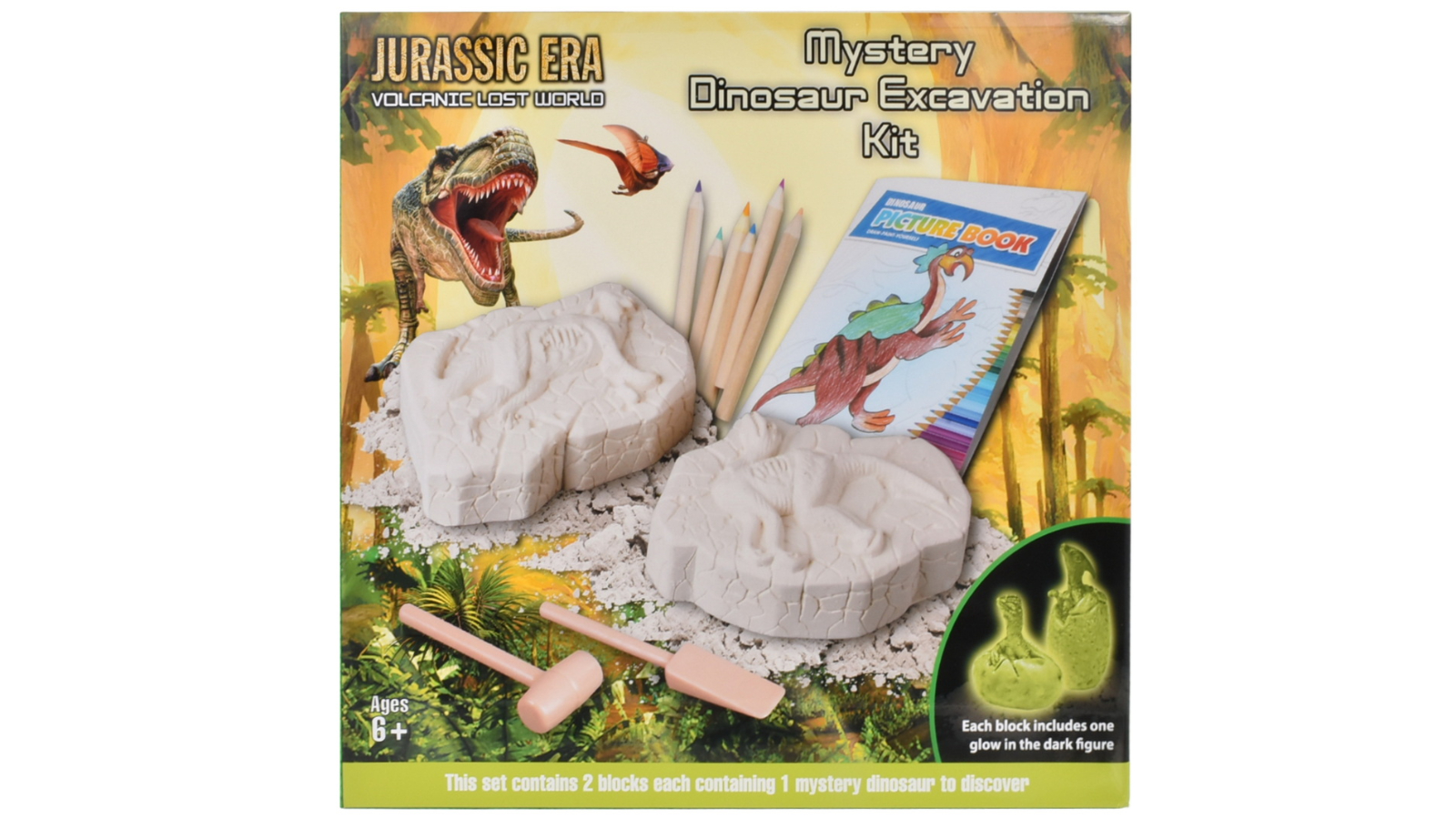 Jurassic Era Volcanic Lost World Mystery Dinosaur Excavation Kit