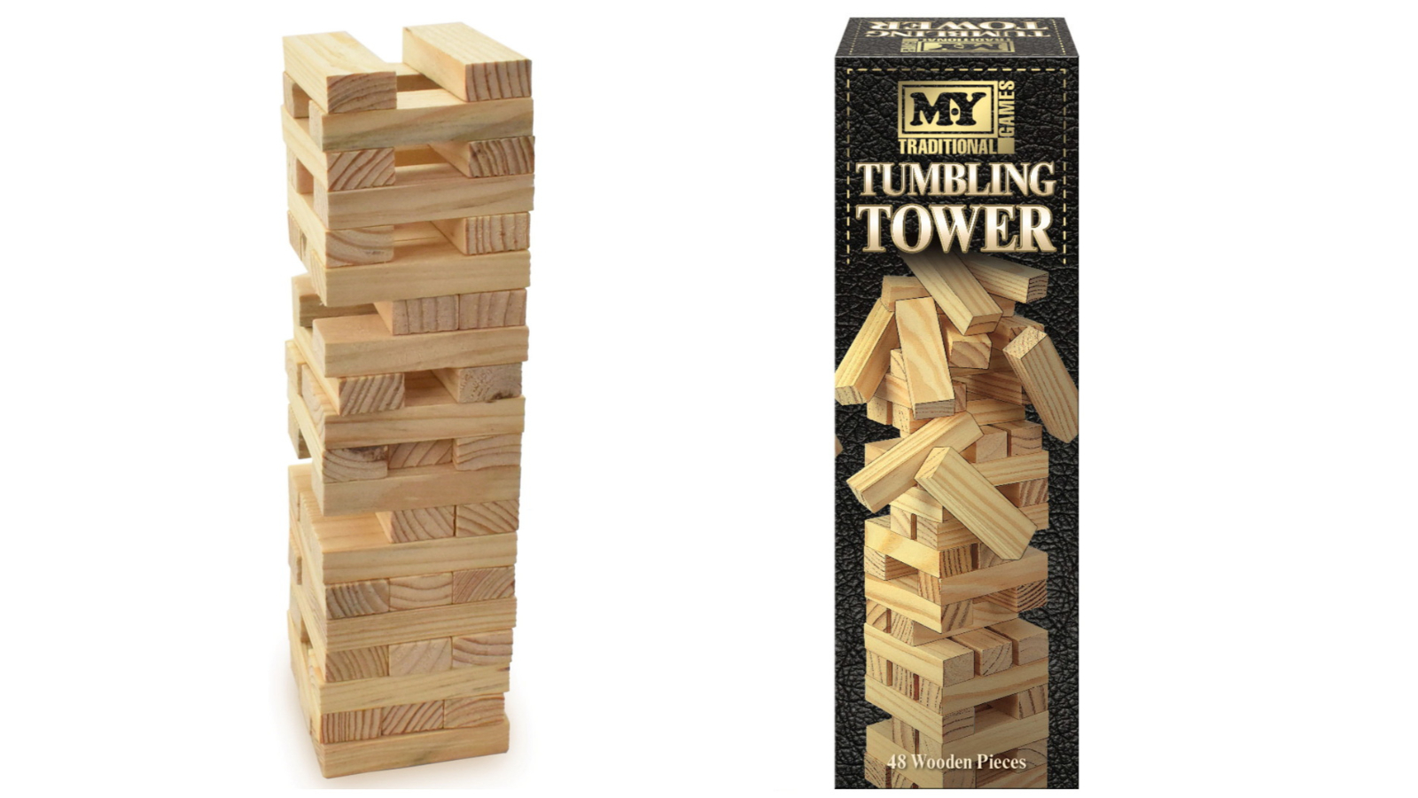 M.Y 48 Piece Wooden Tumbling Tower