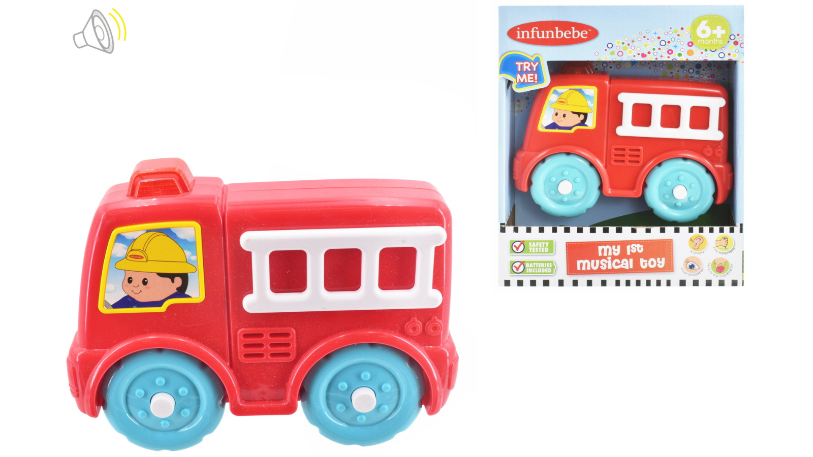 Infunbebe My First Musical Toy Fire Engine