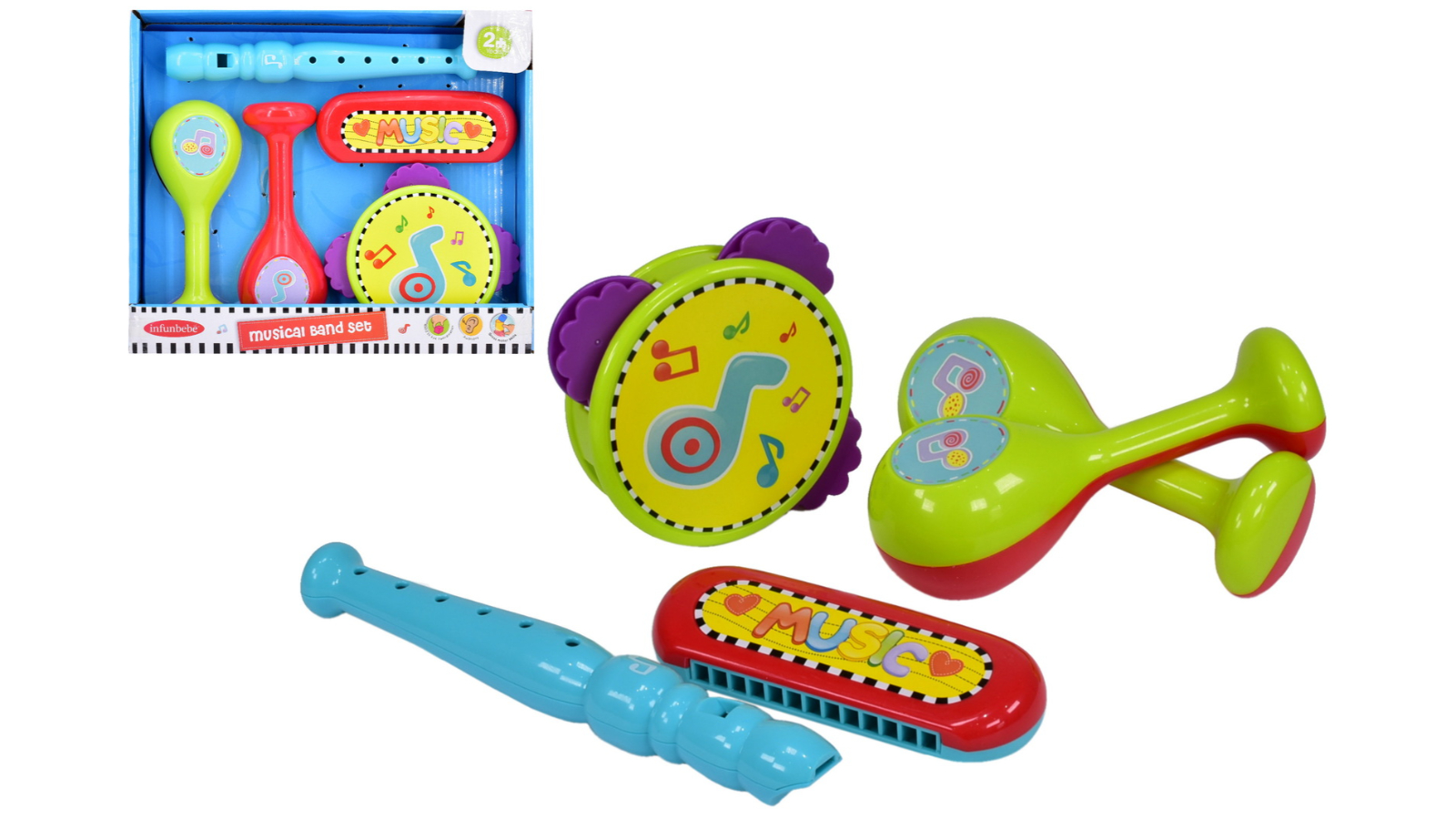 Infunbebe 4 Piece Musical Band Set